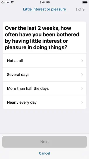 Captura de pantalla de Depressed? en iPhone 2