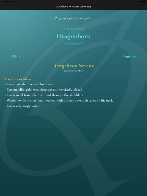 Screenshot #6 pour DMQuick Random Names