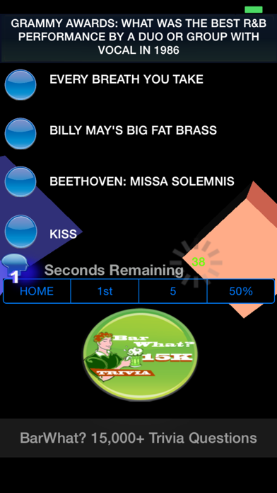 BarWhat? 15000+ Trivia Game Screenshot
