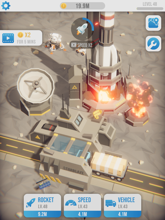 Idle Rocket Launch iPad screenshot 5 - Games app