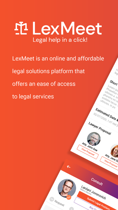 Screenshot #1 pour LexMeet-Legal Help In A Click