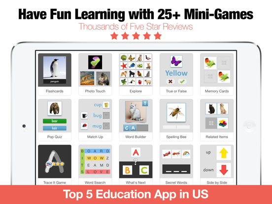 Bitsboard - Education, Games, and Flashcards for Learning Reading, Spelling, and more screenshot