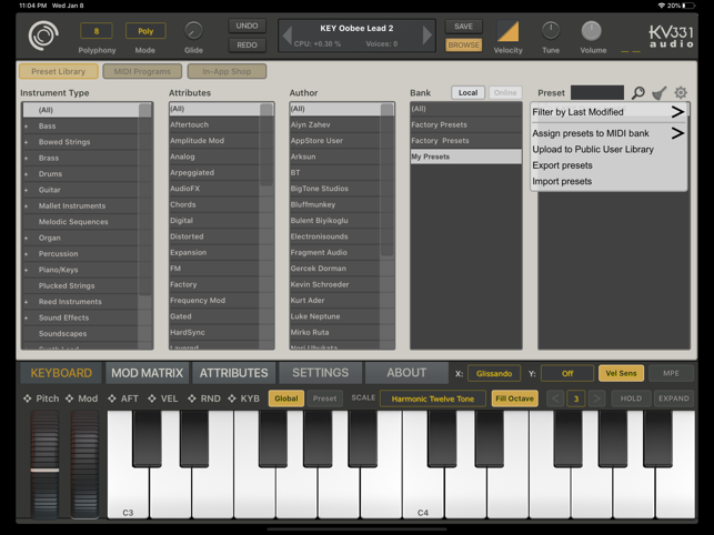 Skjermbilde av SynthMaster One