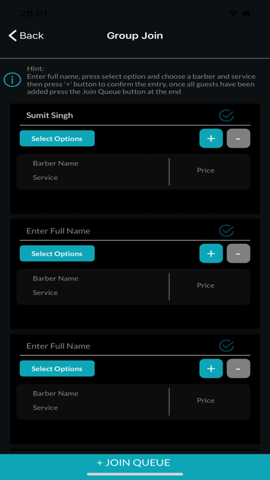 iQueueBarbers Screenshot