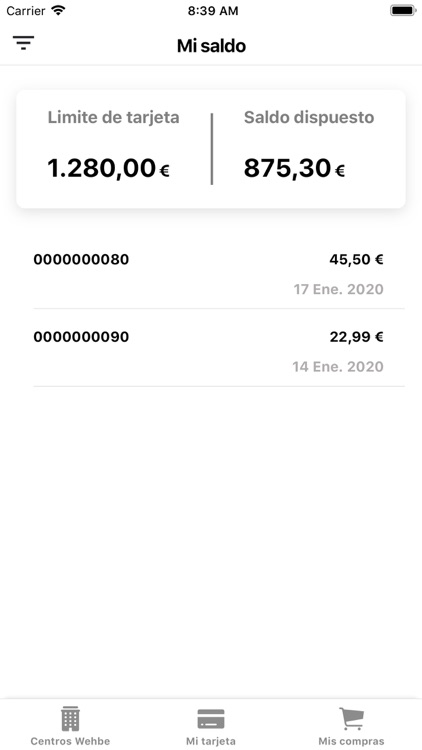 Tarjeta Wehbe screenshot-3