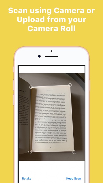 Snapshelf Text Reader App Screenshot