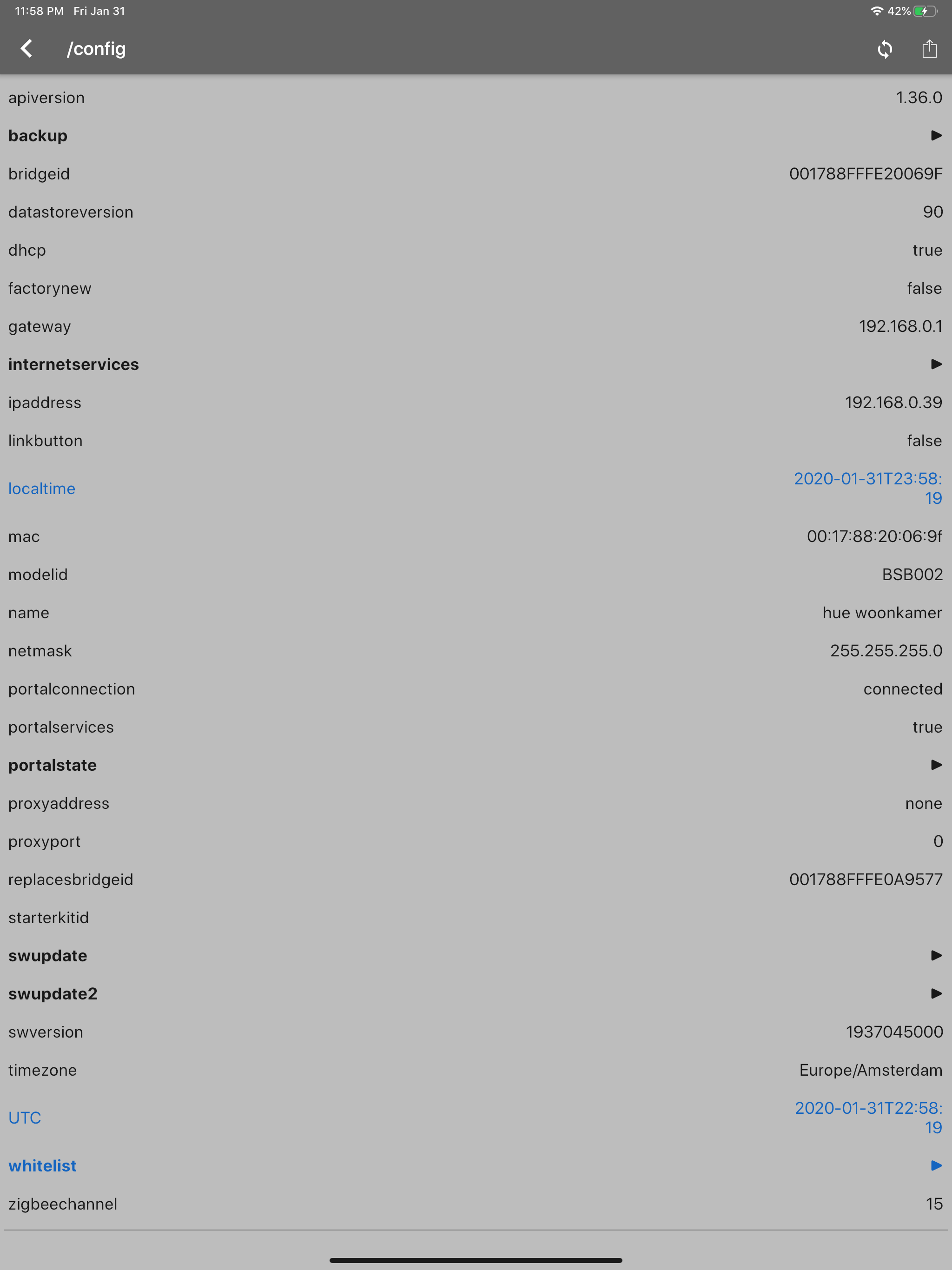Hue Config Viewer