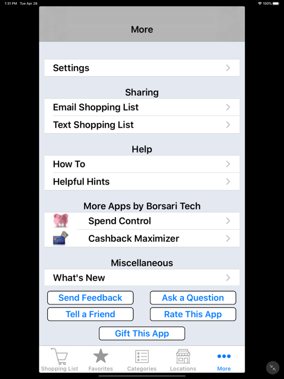 Shopping.List iPad screenshot 7 - Productivity app