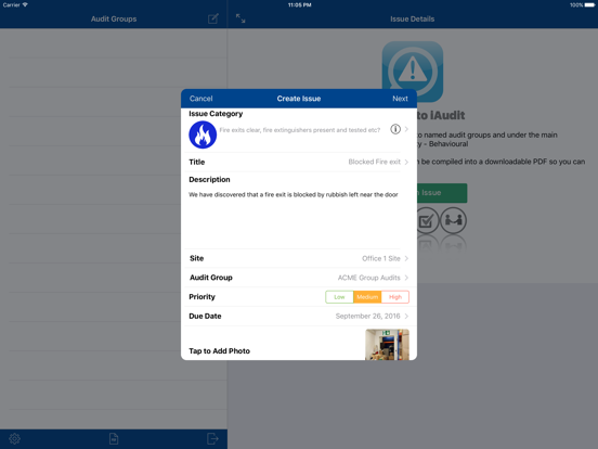 iAudit - Health & Safety Audit Screenshots