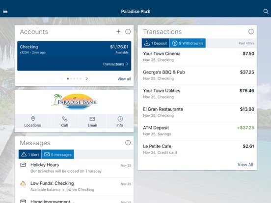 Paradise Plu$ iPad screenshot 3 - Finance app