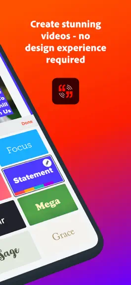 Game screenshot Adobe Spark Video apk