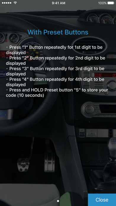 Radio Code for Ford M Screenshot