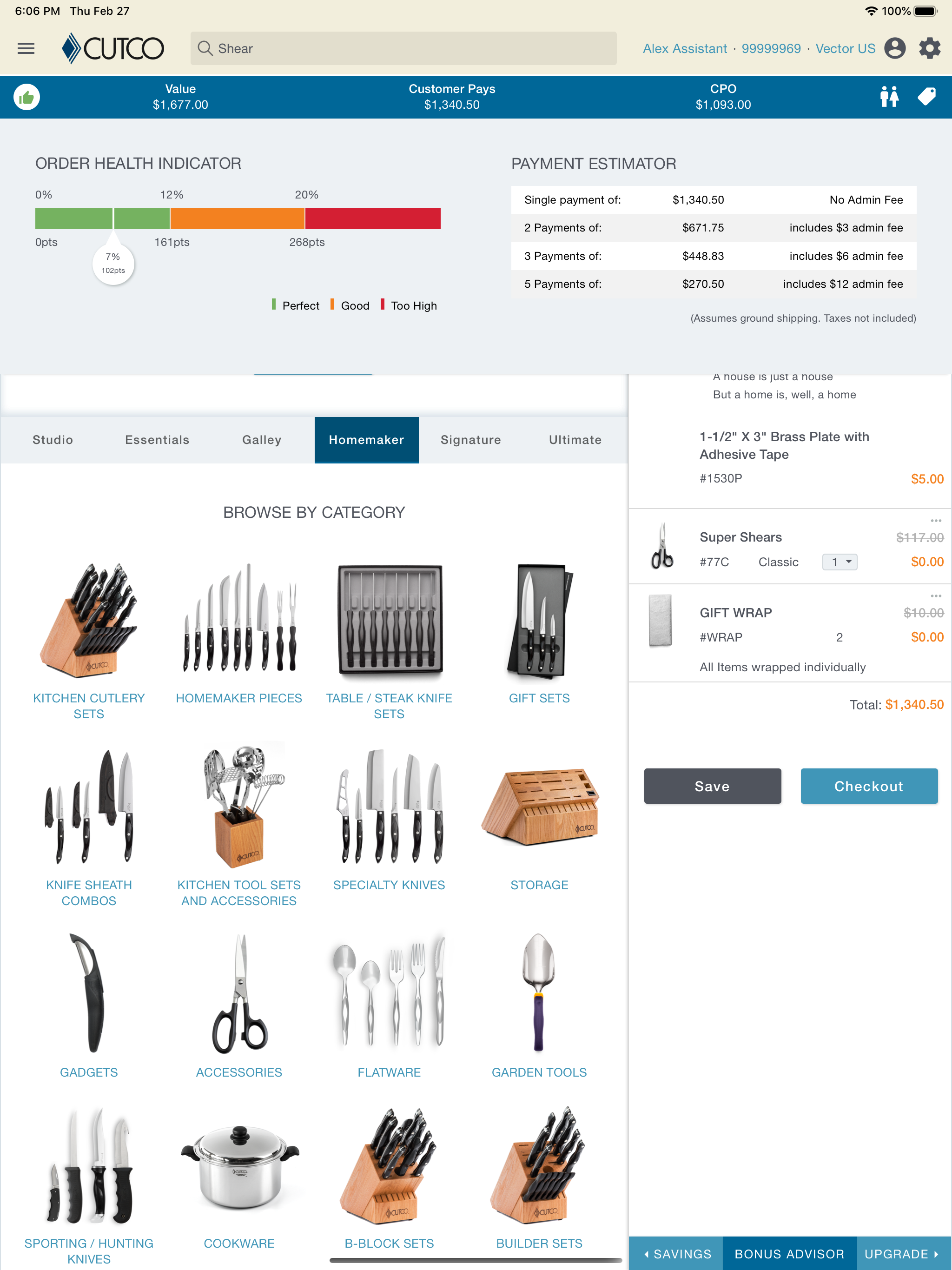 Cutco Orders