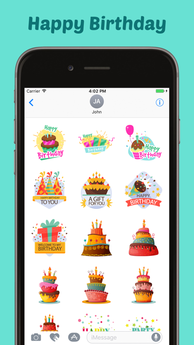 Screenshot #3 pour Happy Birthday Stickers Pack!