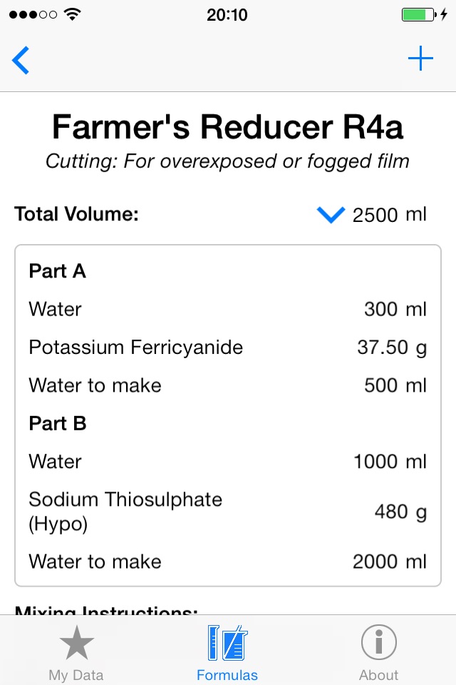 Darkroom Formulas screenshot 2