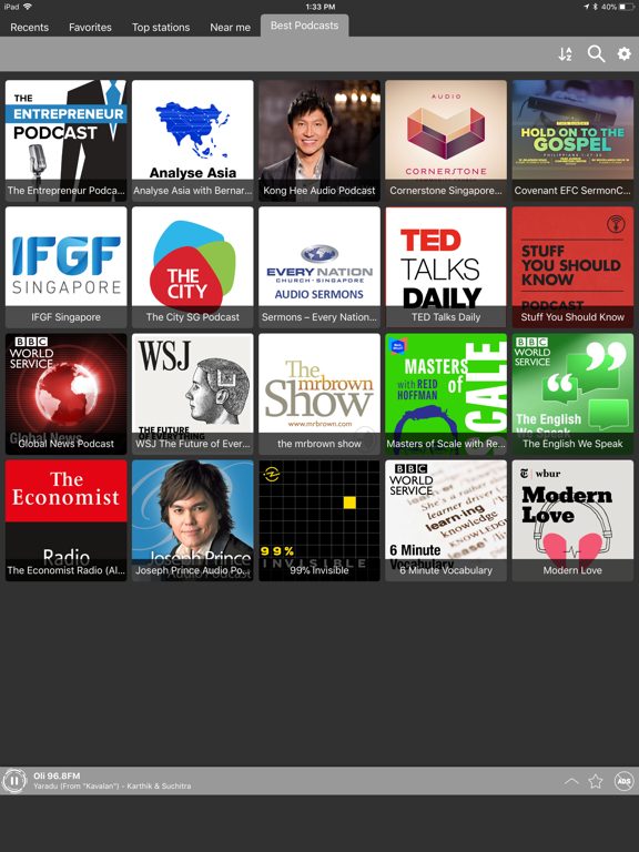 Radio Singapore - SG Online FM iPad screenshot 5 - Music app