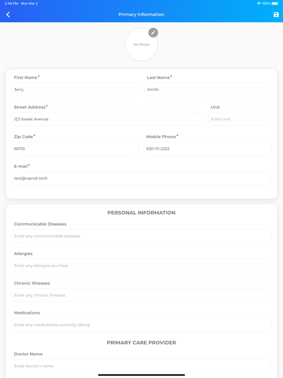 RSPNDR Community iPad screenshot 3 - Utilities app