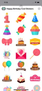 Happy Birthday Cool Stickers screenshot #2 for iPhone