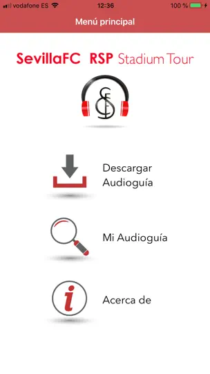 Captura de pantalla de SevillaFC RSP Stadium Tour en iPhone 1