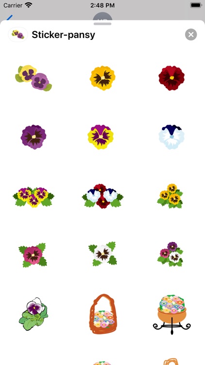 Sticker pansy
