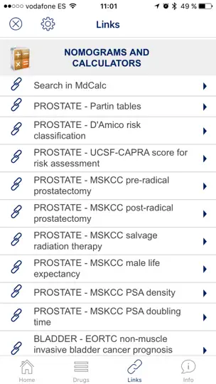 Captura de pantalla de Practical Urology en iPhone 5