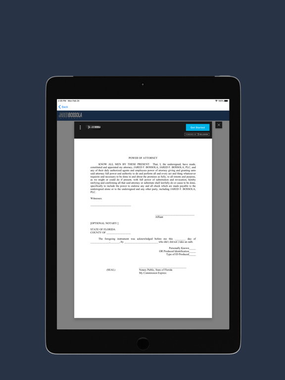Attorney Portal iPad screenshot 4 - Business app