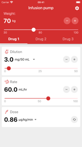 Infusion pump screenshot 1