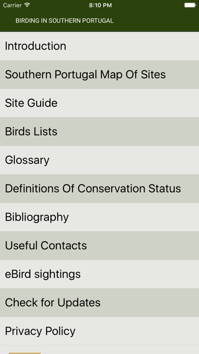 Birding in Southern Portugal Screenshot
