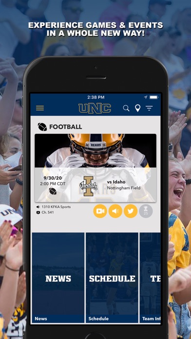 UNC Bears Athletics Screenshot 1 - AppWisp.com UNC Bears Athletics Screenshot 1 - AppWisp.com
