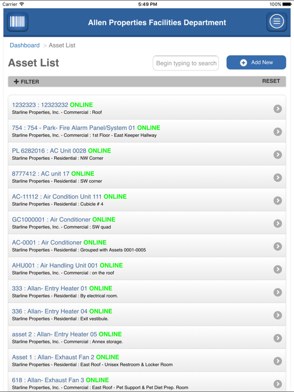 MobileFacilities iPad screenshot