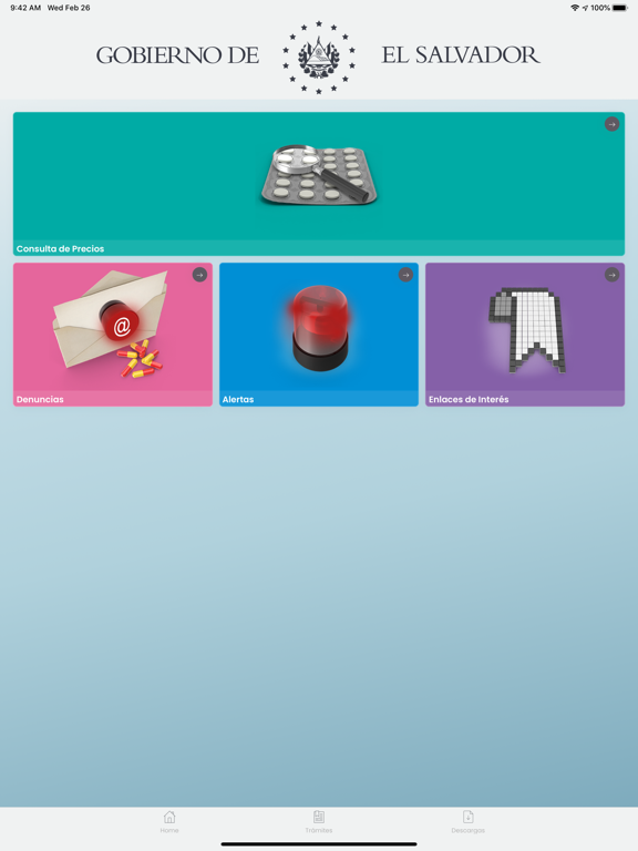 DNM El Salvador iPad screenshot