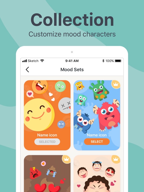 Mood journal - MojiNote iPad screenshot 4 - Lifestyle app
