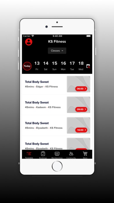 KS Fitness App Screenshot