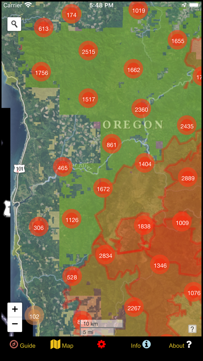 Oregon SW Mushroom Forager Map
