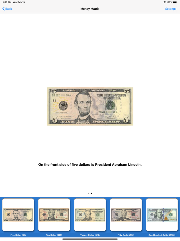 Money Matrix (US Currency) iPad screenshot