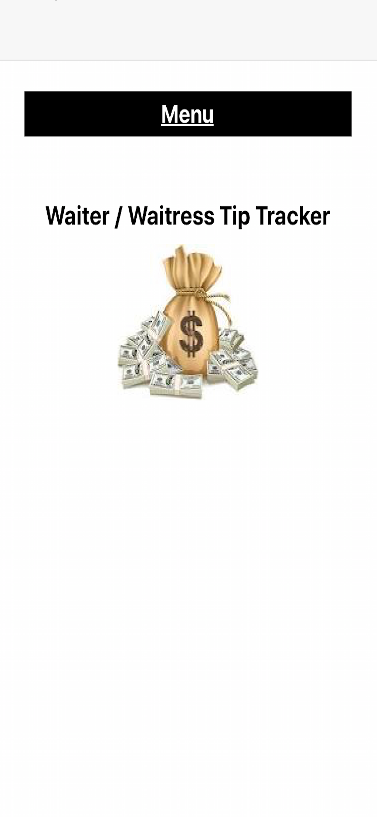 Waiter's Tip Tracker
