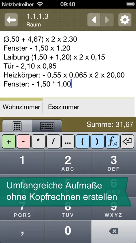 Mobilaufmaß Pro screenshot 3 of 5