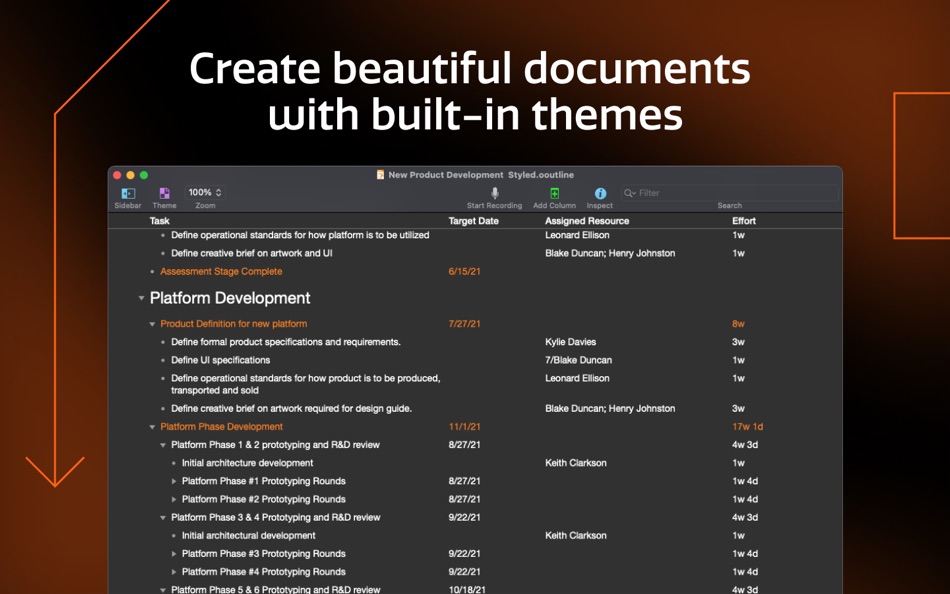 #1. OmniOutliner 5 (macOS) Με: The Omni Group