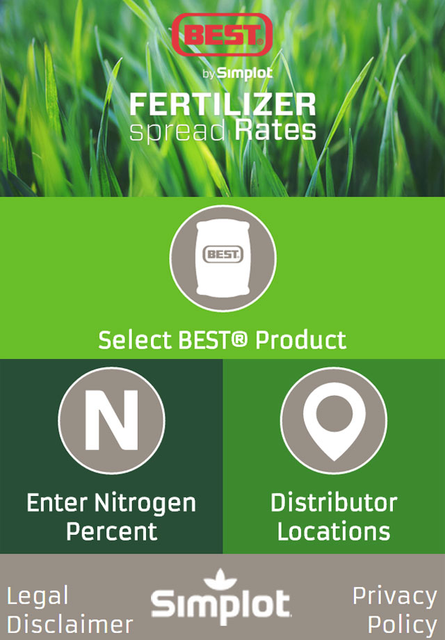 BEST® Fertilizer Spread Rates