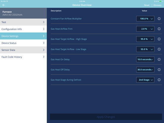 CoolCloud HVAC iPad screenshot