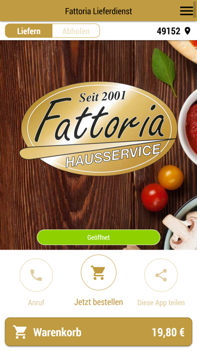 Fattoria Lieferdienst Screenshot