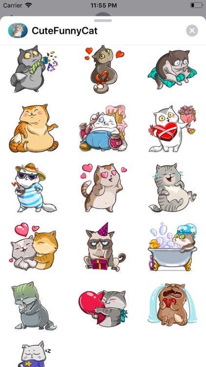 Cute Funny Cat Sticker