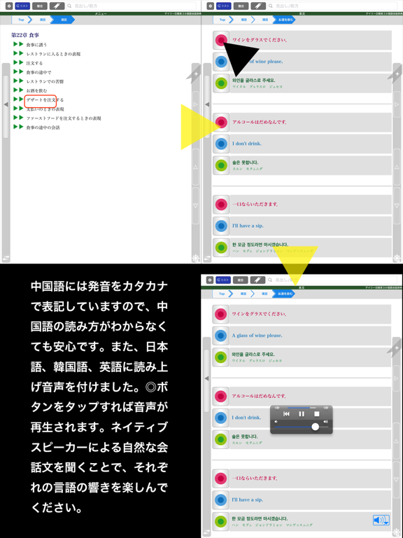 三省堂 デイリー日韓英3か国語会話辞典 ONESWING版のおすすめ画像4