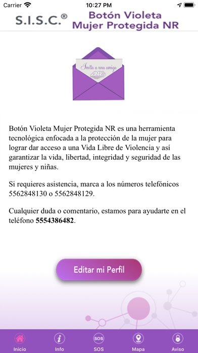 Screenshot #3 pour Botón Violeta Mujer Protegida