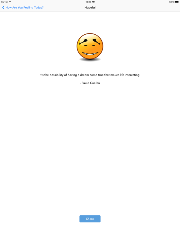 Mood Advice iPad screenshot 2 - Lifestyle app