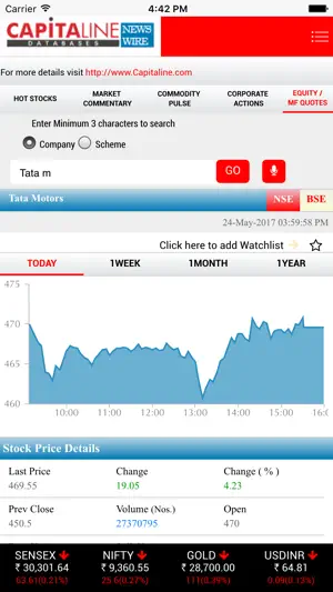 Capitaline Newswire screenshot 4