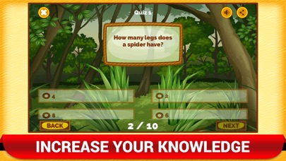 Wild Zoo Animals Quiz Kids App Screenshot