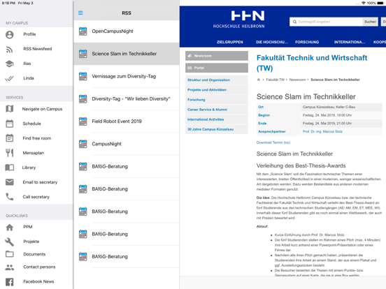 Screenshot #5 pour HHN CampusApp