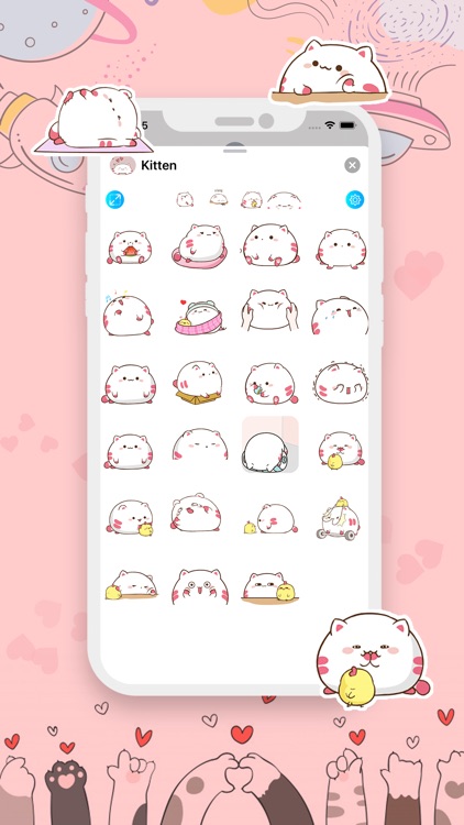 Cute Chubby Kitten Stickers screenshot-3