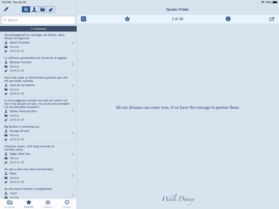 Quotes Folder (Premium) iPad app afbeelding 2